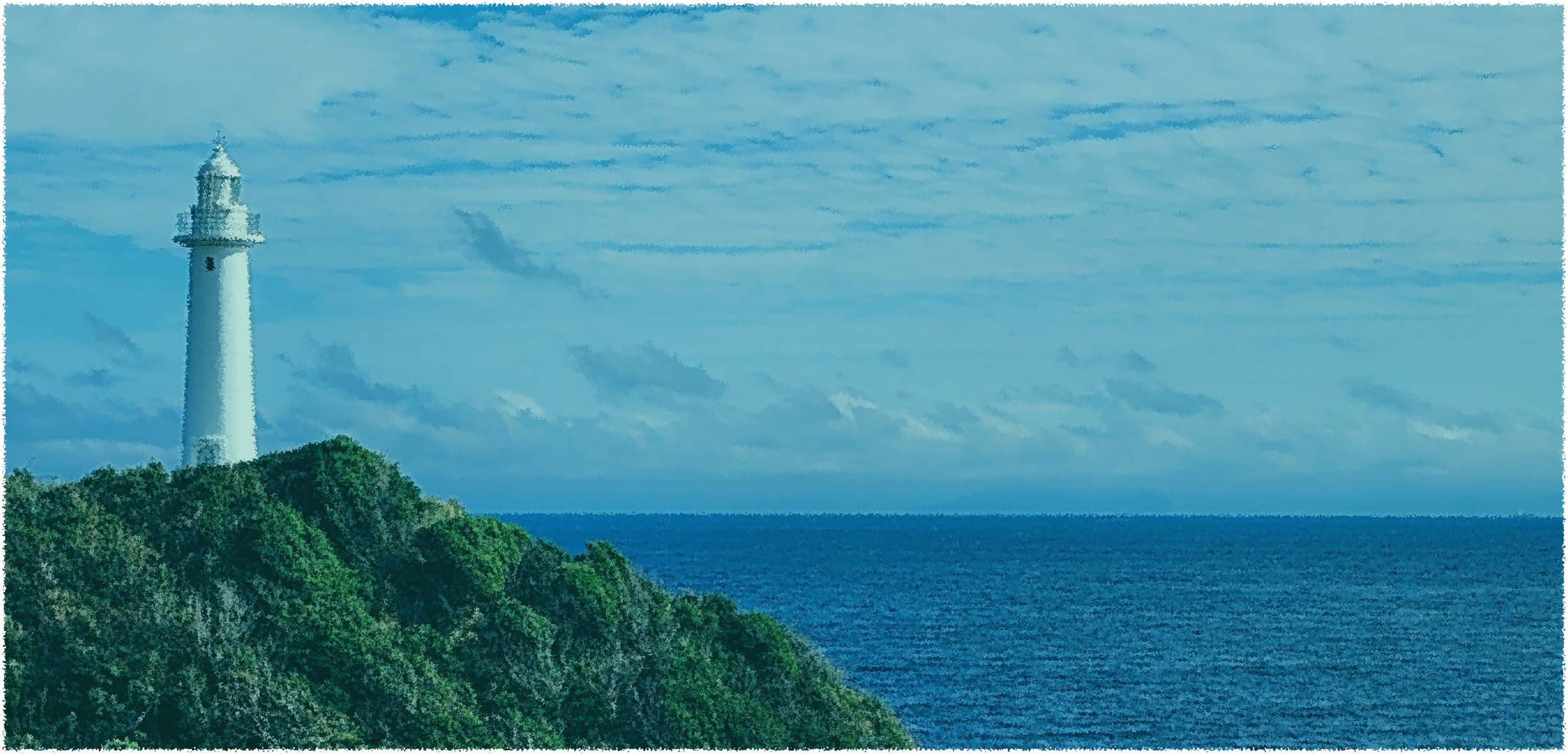 下田の灯台の下田の灯台の映る海が背景の画像映る海が背景の画像