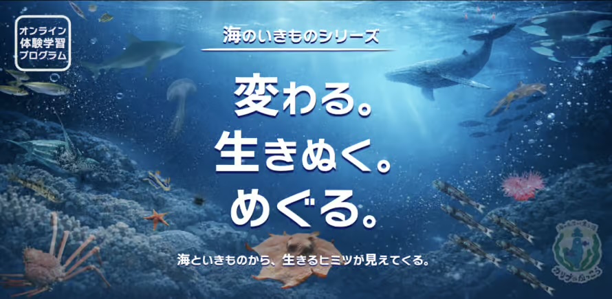 オンライン体験学習プログラム 海のいきものシリーズ。変わる。生きぬく。めぐる。海といきものから、生きるヒミツが見えてくる。